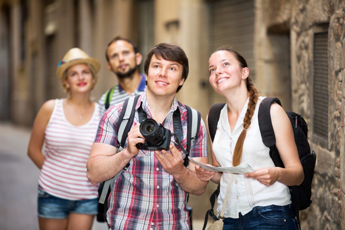 group of tourists